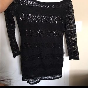 Black sequences don’t lace  mini dress